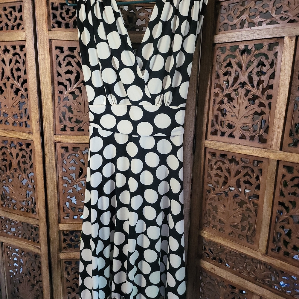 Tracy Evans Black and Cream Maxi Dress